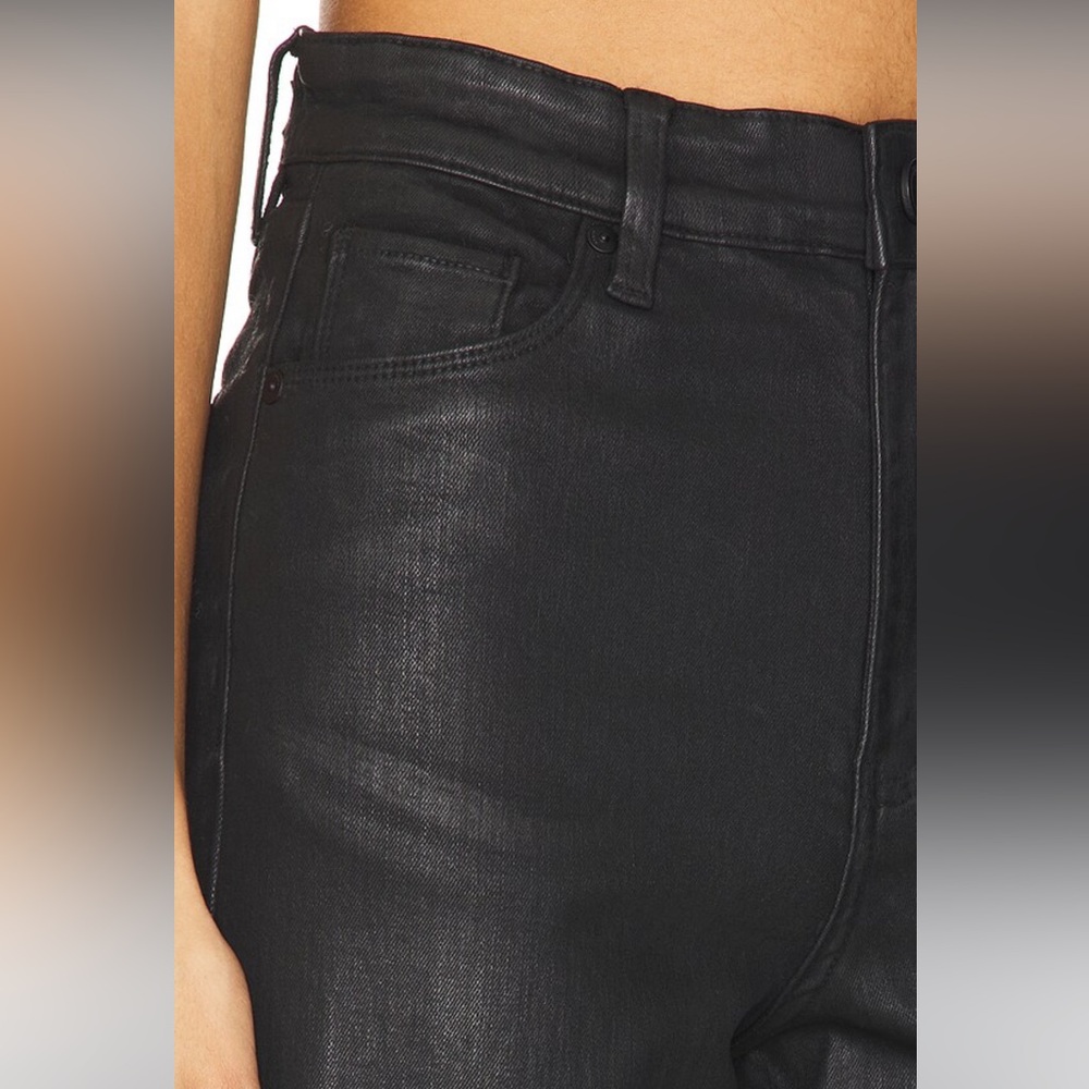blankNYC Coated Black Franklin Wide Leg High Waisted Spartacus Jeans - Picture 9 of 14